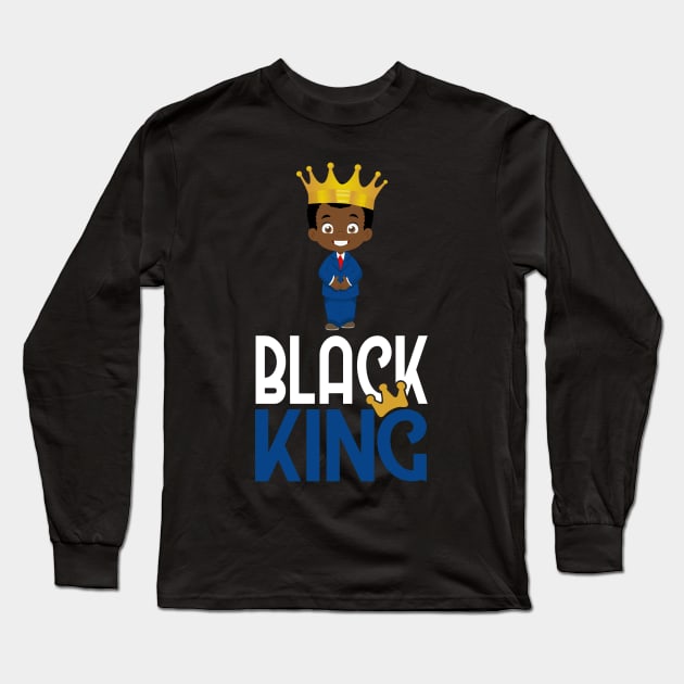 Black King Long Sleeve T-Shirt by My Tribe Apparel